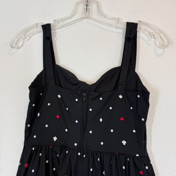 Disney Hot Topic Alice In Wonderland Dress Queen Retro Black Pinup XS - Picture 5 of 10